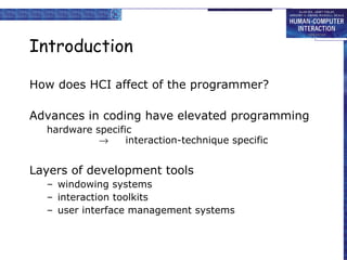 HCI 3e - Ch 8: Implementation support | PPT