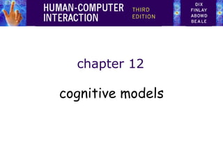 chapter 12 cognitive models 