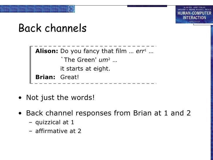 HCI 3e Ch 14 Communication and collaboration models