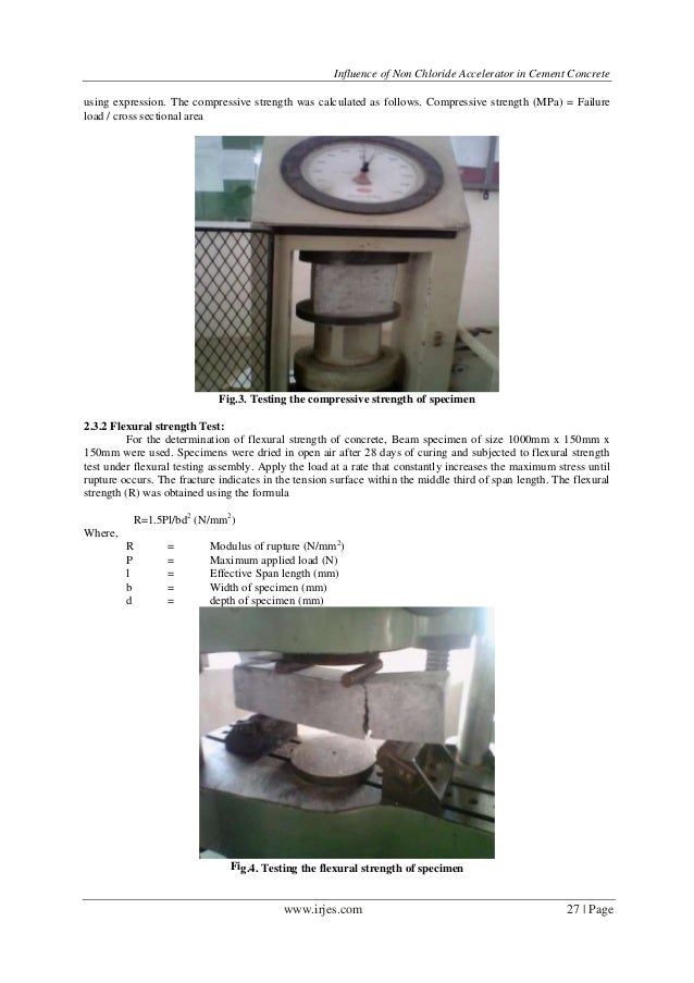 Influence of Non Chloride Accelerator in Cement Concrete