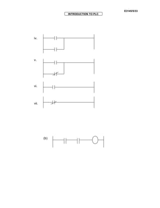 E3145/5/33
INTRODUCTION TO PLC
iv.
v.
vi.
vii.
(b)
 