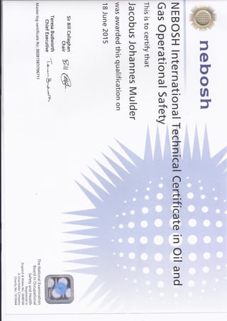 NEBOSH Certificate