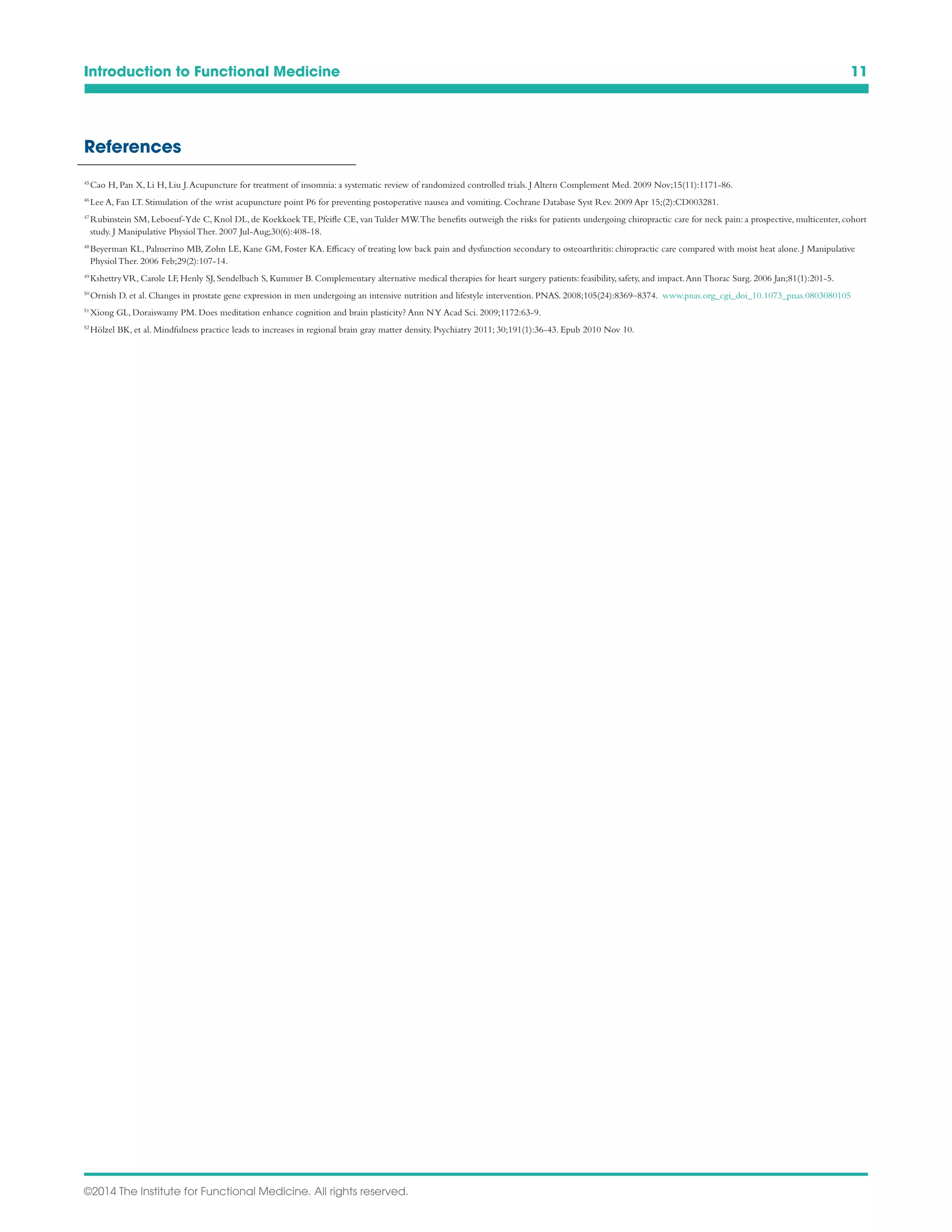 IFM Introduction to Functional Medicine PDF