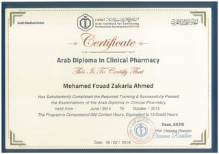 clinical certificate