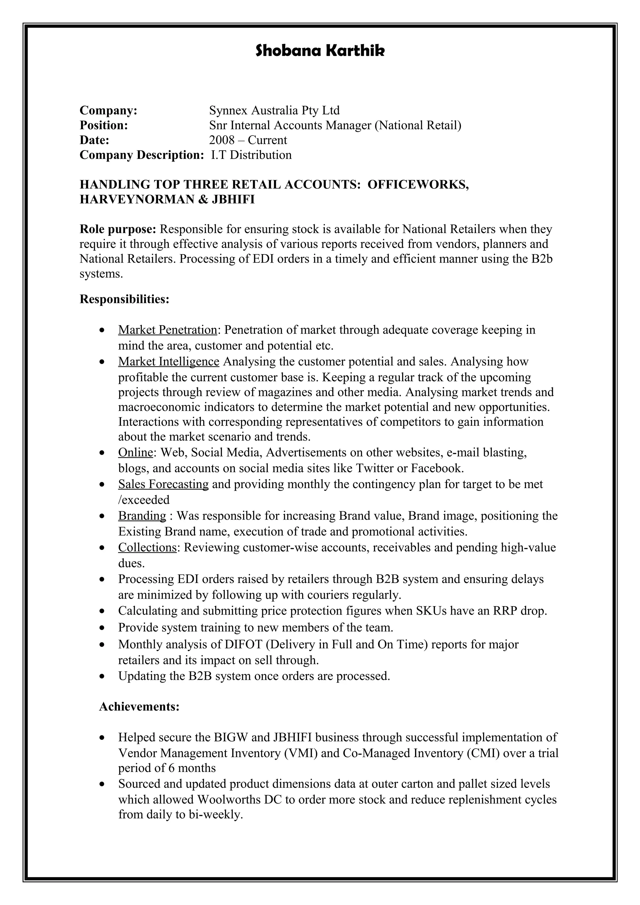Sales Resume PRESENT PDF - Sales Resume PRESENT 2 2048
