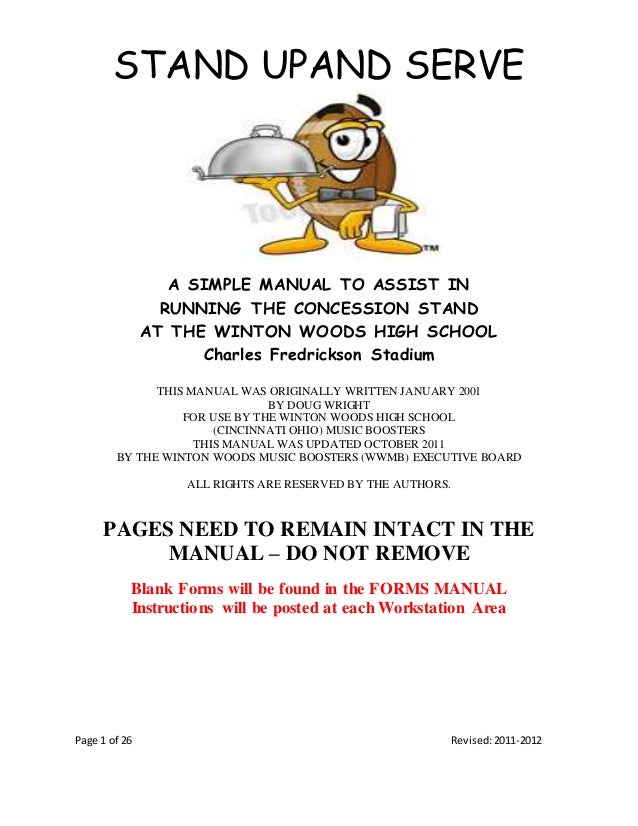 Concession Stand Manual (Original)