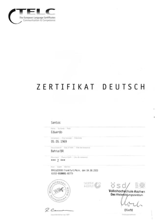 Zertifikat Deutsch