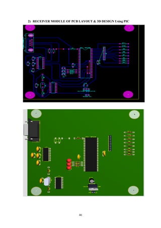 46
2) RECEIVER MODULE OF PCB LAYOUT & 3D DESIGN Using PIC
 