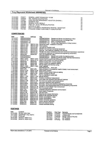 WHITEHEAD - Training and Employment Report