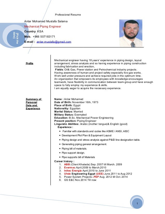 Antar Mustafa CV