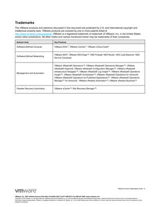 VMware Product Applicability Guide for NERC CIP v5 Final Version 1.0 | PDF