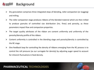 Roller Compacted Ribbons Thesis Overview | PPTX