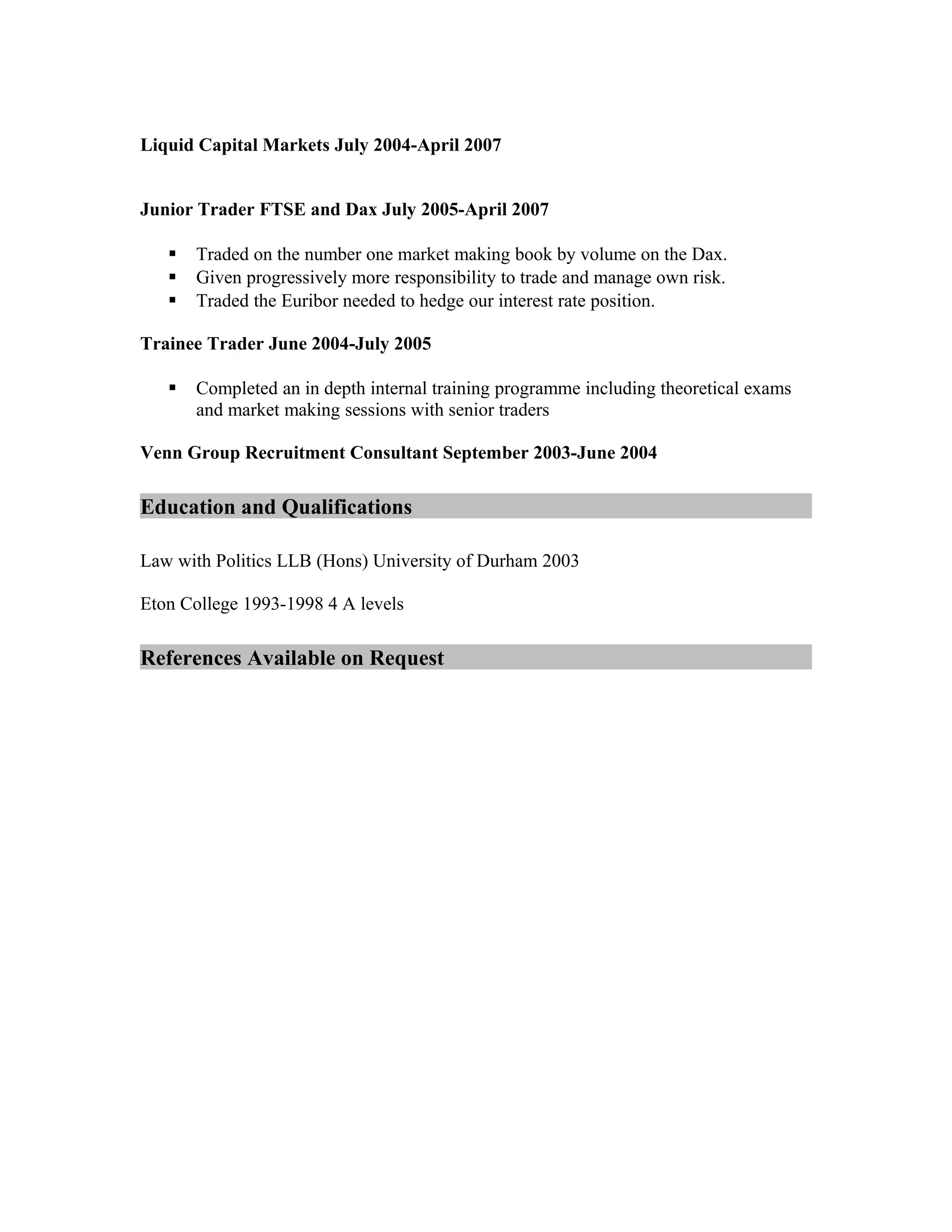 Leo Angelini-Hurll CV | DOC