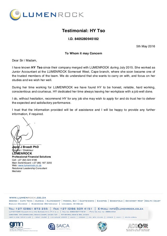 recommendation letter for a job well done magdalene job well done letters