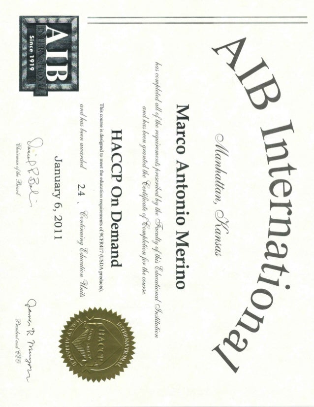 haccp certification