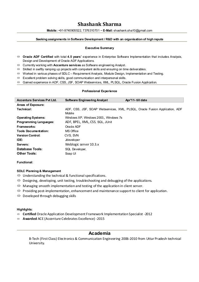 shashank sharma resume