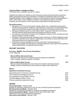 Capozzi - Relevant History ATS Optimized Resume - Operations Manager ...