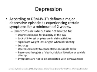 Traumatic Brain Injury And Depression Presentation