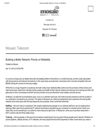 Building a Better Network_ Priority on Reliability