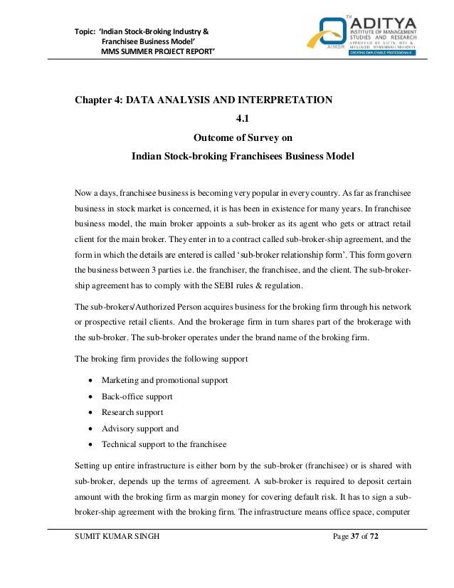indian stock broking industry franchisee business model 2015 broker market analysis form