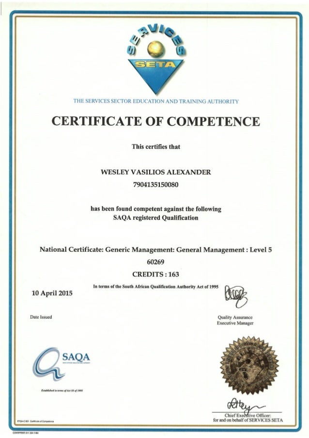 National Certificate