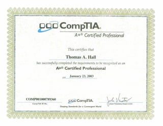 CompTIA A+ Certificate
