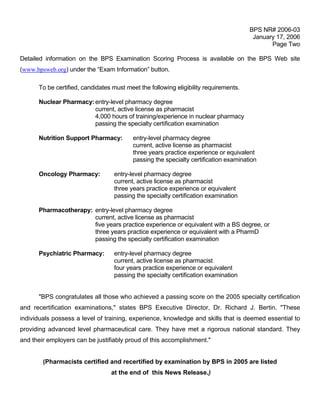 Simple Practice Bps Example 2006-03_BPS Announcement | PDF