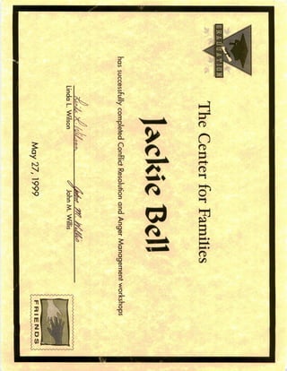 Conflict Resolution Certificate