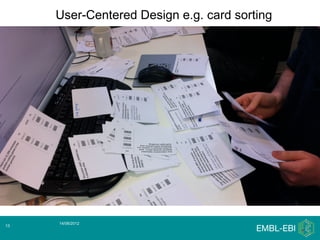 User-Centered Design e.g. card sorting




     14/06/2012
13
 