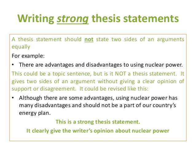 How to write a thesis statement for a masters