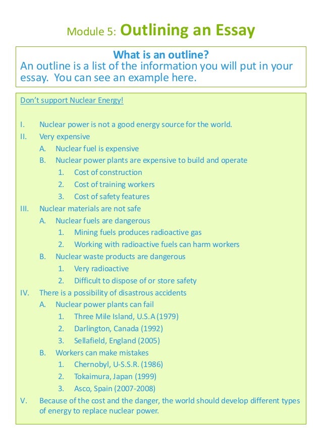 outlining essay slideshare