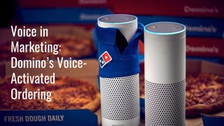 Voice in
Marketing:
Domino’s Voice-
Activated
Ordering
 