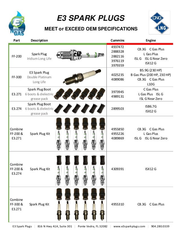 E3 Natural Gas Ignition Products