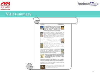 Visit summary
13
 