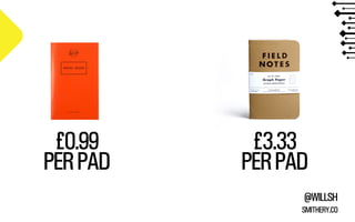 £0.99 £3.33 
PER PAD PER PAD 
@WILLSH 
SMITHERY.CO 
 