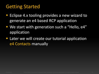 Developing Rich Clients with the Eclipse 4 Application Platform | PDF