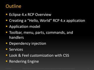 Developing Rich Clients with the Eclipse 4 Application Platform | PDF