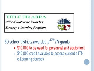 e 4000 TN Statewide Stimulus  Strategy e-learning Program  e 4000 TN Statewide Stimulus  Strategy e-learning Program  
