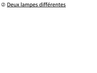  Deux lampes différentes
 