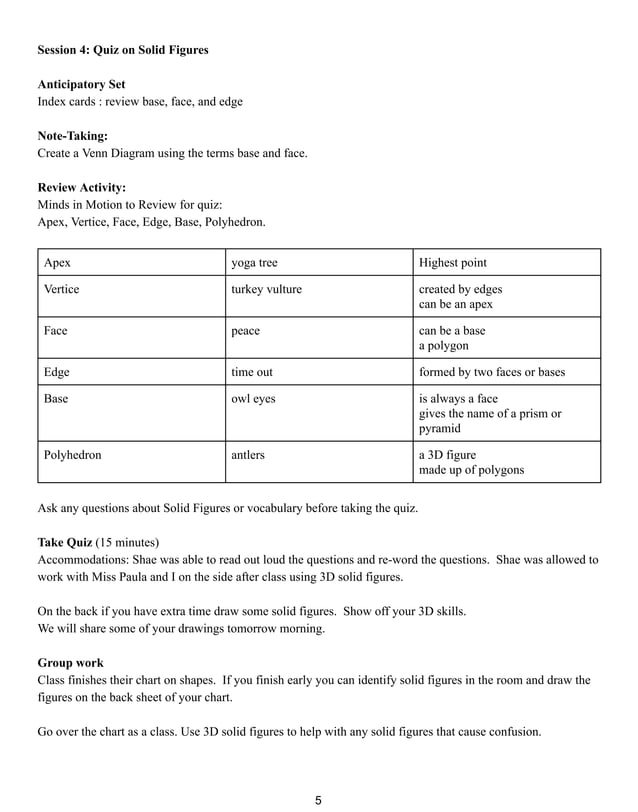 UNIT 2 - SOLID FIGURES (6th grade) | PDF