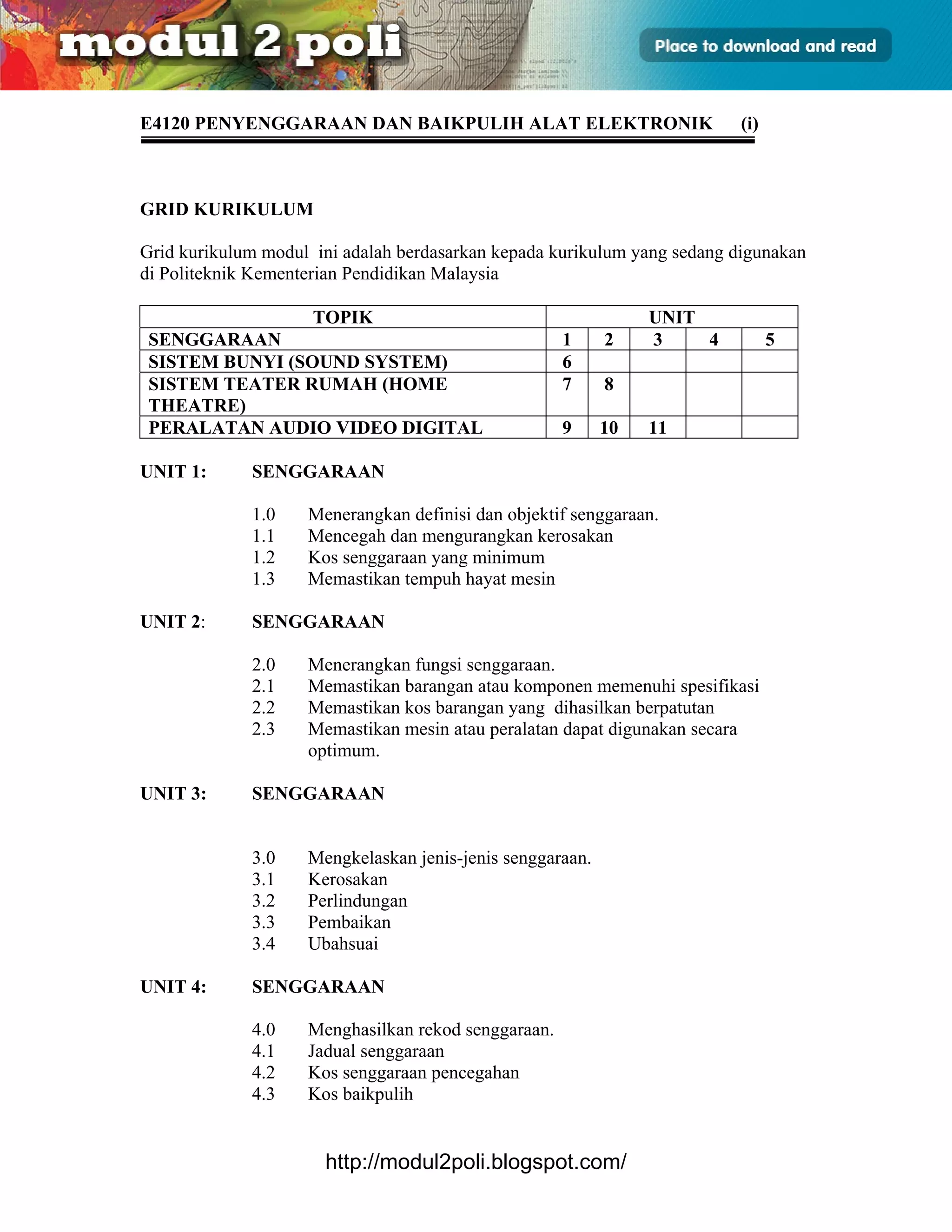 E4120 penyelenggaraan & baik pulih alat elektronik | PDF