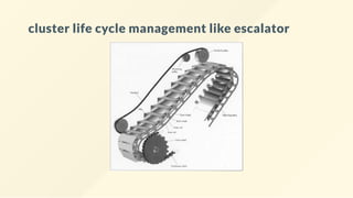 cluster life cycle management like escalator
 
