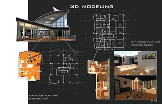 3dmodeling
8thfloorplanand
exteriorview
4thfloorplanand
interiordesign
019
 