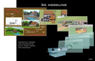 ㌀搀 洀漀搀攀氀椀渀最
爀攀猀椀搀攀渀琀椀愀氀 栀漀甀猀攀猀 
愀渀搀 挀漀渀猀琀爀甀挀琀椀漀渀 
搀攀琀愀椀氀 洀漀搀攀氀 搀爀愀眀渀 
眀椀琀栀 猀欀攀琀挀栀甀瀀
　　㘀
 
