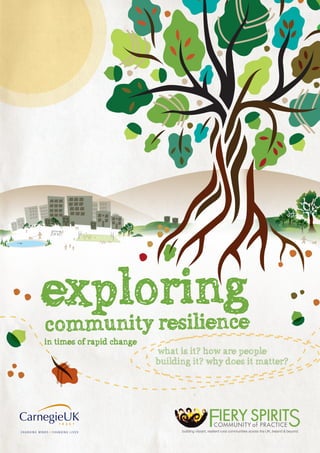 in times of rapid change
what is it? how are people
building it? why does it matter?
exploring
community resilience
 