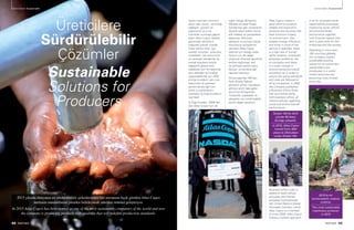 44 PARTNER
Sürdürülebilir Sustaenable
Üreticilere
Sürdürülebilir
Çözümler
Sustainable
Solutions for
Producers
2015 yılında dünyanın en sürdürülebilir şirketlerinden biri unvanına layık görülen Atlas Copco
üretimin standartlarını yeniden belirleyecek nitelikte ürünler geliştiriyor.
In 2015 Atlas Copco has been named as one of the most sustainable companies of the world and now
the company is producing products with qualities that will redefine production standards.
Sürdürülebilir Sustaenable
PARTNER 45
Çevre üzerinde minimum
etkisi olan, enerji verimliliği
sağlayan, güvenli ve
ergonomik ürün ve
hizmetler sunmaya gayret
eden Atlas Copco, faaliyet
gösterdiği sektörlerin
çoğunda yüksek oranda
insan hakları ihlali, işçi-
işveren sorunları, yolsuzluk
meseleleri riski bulunması
ve çevresel standartlar ile
sosyal koşulların büyük
değişiklik göstermesi
sebebiyle tüm firmalarında
aynı standart ve kuralları
uygulayabilmek için 2002
yılında iş etiğinin yanı sıra
toplumsal ve çevresel
performansla ilgili tüm
şirket içi politikalarını
özetleyen İş Etiği Kurallarını
yayınladı.
İş Etiği Kuralları, 2008’den
beri Atlas Copco’nun da
üyesi olduğu Birleşmiş
Milletler Küresel İlkeler
Sözleşmesi gibi uluslararası
ölçekte kabul edilen temel
etik ilkelere ve çerçevelere
dayanıyor. Bütünsel
yaklaşımı kurumsal sosyal
sorumluluk süreçlerine
yansıtan Atlas Copco
işletme için olduğu kadar
toplum için de değer
oluşturan finansal raporlarla
birlikte toplumsal, etik
ve çevresel performansı
ölçüyor ve bunlarla ilgili
raporlar hazırlıyor.
Dünya çapında 180’den
fazla ülkede faaliyet
gösteren şirket; kaynakları
gittikçe sınırlı hale gelen
günümüz dünyasında
müşteriler, paydaşlar ve
çalışanlar için sürdürülebilir
pozitif değer yaratıyor.
Atlas Copco makes a
great effort to produce
reliable and ergonomic
products and services that
have minimum impact
on environment, that
enables energy efficiency
and since in most of the
sectors it operates, there
is a high rate of human
rights violation, employee-
employer problems, risk
of corruption and there
is a major change in
environmental and social
conditions so in order to
ensure the same standards
and rules are followed in
all its companies, in 2002
the Company published
a Business Ethics Rules
that summarize along
with business ethics, all
internal policies regarding
social and environmental
performance.
Business Ethics rules is
based on basic ethical
principles and frames
accepted internationally
like United Nations Global
Principles Contract, which
Atlas Copco is a member
of since 2008. Atlas Copco
follows a holistic approach
in all its corporate social
responsibility processes,
measuring social, ethical
and environmental
performance together
with financial reports that
sets a value both for the
enterprise and the society.
Operating in more than
180 countries globally,
the company creates
sustainable positive
values for its customers,
stakeholders and
employees in a world
where resources are
becoming more limited
every day.
Global 100’de 2015
yılında 46.lıktan
23.lüğe yükseldi.
In 2015, Atlas Copco
moved from 46th
place to 23rd place
under Global 100.
2015’te en
sürdürülebilir makine
üreticisi
The most sustainable
machinery producer
in 2015
 