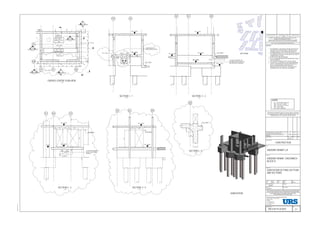 BLOCK D
BLOCK F
BLOCK H
BLOCK E
BLOCK B BLOCK C
BLOCK A
HOTEL
TERMINAL
BLOCK
G
ENDERBY
HSE
KEY PLAN
D9
D10
DLDK DM
SSL +2.660 m
250DP RC FLOOR
SLAB
275
275
264129706144887661092
600
200 RC WALL
200 RC WALL
SSL= + 1.610
200 DP RC BASE
170 WIDE x 80
DEEP RECESS
2 - 2
URS-D-B1-PL-03-0010
1 - 1
URS-D-B1-PL-03-0010
3 - 3
URS-D-B1-PL-03-0010
4 - 4
URS-D-B1-PL-03-0010
125 2545 1195 1335 446 275
301
TOC +2.520 m
TOC +2.520 m
5 - 5
URS-D-B1-PL-03-0010
D9D10
600
1050
250
200
200200
250
275
SSL +2.660 mSSL +2.660 m
SSL +5.720 m
275
TOC +2.520 m
FLOOR FINISHES TO
SUBSTATION BY OTHERS
SSL +1.120 m
275
DLDK DM
SSL +1.610 mSSL +1.610 m
SSL +2.660 m
SSL +5.720 m
SSL +2.520 m
SSL +1.610 m
TOPC +1.120 m
225
275 275
250
TOC +2.520 m
LETTER BOX OPENING FOR
INCOMING SERVICES REFER TO
M&E ENGENEERS DRAWINGS
D9D11 D10
1050
600
200
200 200
412 970 614 488 1092
2430
+2.520 m
SSL +2.660 m
SSL +5.720 m
TOW +5.090 m
LETTER BOX OPENING TO
HOUSE THE INCOMING
SERVICES
DLDK DM
SSL +2.660 m
SSL +5.720 m
770 1195
2430
TOW +5.090 m
LEGEND
• SSL = STRUCTURAL SLAB LEVEL
• TOB = TOP LEVEL OF BEAM
• TOPC= TOP LEVEL OF PILE CAP
• TOW= TOP OF WALL
• TOC= TOP OF CONCRETE
1. THIS DRAWING IS TO BE READ IN CONJUNCTION WITH THE
RELEVANT SPECIFICATIONS AND ALL OTHER RELEVANT
DRAWINGS ISSUED BY THE ENGINEER AND ARCHITECT.
2. ALL DIMENSIONS AND LEVELS TO BE CHECKED ON SITE AND
THE ENGINEER NOTIFIED OF ANY DISCREPENCIES PRIOR TO
COMMENCEMENT OF WORK.
3. DO NOT SCALE FROM THIS DRAWING.
4. ALL LEVELS AND DIMENSIONS ARE IN MILLIMETRES UNLESS
NOTED OTHERWISE.
5. FOR CONCRETE GRADES REFER TO SPECIFICATIONS.
6. CONTRACTOR TO CONFIRM ALL LEVELS AND DIMENSIONS
ON SITE. ANY DIMENSIONAL VARIATION PROPOSED AS A
RESULT OF IRREGULARITIES IN LINE AND LEVEL
ENCOUNTERED ON SITE ARE ONLY TO BE MADE AFTER
AGREEMENT WITH THE CONSTRUCTION MANAGER.
SUBSTATION
DM
250
TOC +2.520 m
250
250
275
Revision Details By
Check
Date Suffix
Purpose of issue
Client
Project Title
In addition to the hazard/risks normally associated with the types of work
detailed on this drawing take note of above.
It is assumed that all works on this drawing will be carried out by a competent
contractor working, where appropriate, to an appropriate method statement.
SAFETY, HEALTH AND ENVIRONMENTAL INFORMATION BOX
CONSTRUCTION RISKS MAINTENANCE / CLEANING
RISK
DEMOLITION RISKS
Drawing Title
Drawn Checked Approved Date
URS Internal Project No. Suitability.
Scale @ A1 Zone / Mileage
This document has been prepared in accordance with the scope of URS' appointment
with its client and is subject to the terms of that appointment. URS accepts no liability
for any use of this document other than by its client and only for the purposes for which
it was prepared and provided. Only written dimensions shall be used.
© URS Infrastructure & Environment UK Limited
URS Infrastructure & Environment UK Limited
www.ursglobal.com
Drawing Number. Rev
NOTES
St George's House, 5 St George's Road
Wimbledon, London
SW19 4DR
Tel +44 (0)20 8944 3300
Fax +44 (0)20 8944 3301
Designed
As indicated
12/01/201606:36:19
ENDERBY WHARF LLP
SUBSTATION SETTING OUT PLAN
AND SECTIONS
SKD OS PW APR 14
47068268
CONSTRUCTION
ENDERBY WHARF, GREENWICH
BLOCK D
URS-D-B1-PL-03-0010
OS
This drawing is for preliminary purposes only and is subject to amendment
during design development. UNDER NO CIRCUMSTANCES MUST THIS
DRAWING BE USED FOR CONSTRUCTION PURPOSES
SUBSTATION SECTION & DETAILS,ISSUED FOR
COMMENTS
PW/OS 23/04/14
OPENINGS AMENDED TO SUIT HLM COMENTS. SECTION
5 - 5 ADDED. ISSUE FOR CONSTRUCTION
JE/OS 08/05/14
1 : 50
ENERGY CENTRE PLAN VIEW
1 : 50
SECTION 1 - 1
1 : 50
SECTION 2 - 2
1 : 50
SECTION 3 - 3
1 : 50
SECTION 4 - 4
SUBSTATION
C1
P1
C1
1 : 20
SECTION 5 - 5
 