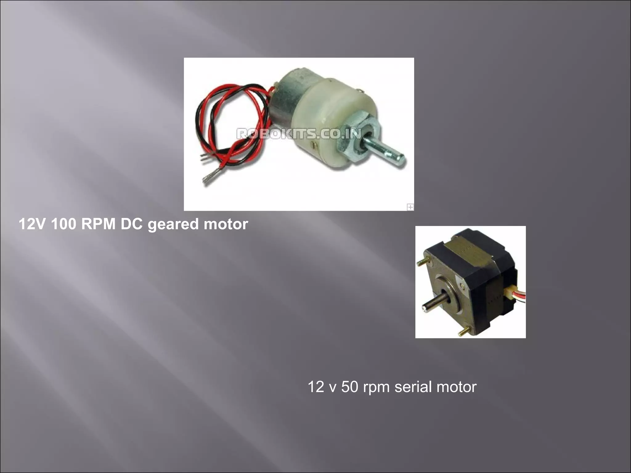 12V 100 RPM DC geared motor
12 v 50 rpm serial motor
 