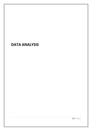 50 | P a g e
DATA ANALYSIS
 