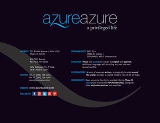 azureazure - a privileged life